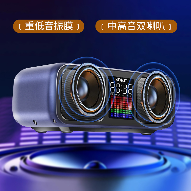 * The better SD318 Bluetooth speaker dual speaker dual wireless microphone mobile TV entertainment sing Karaoke Karaoke!