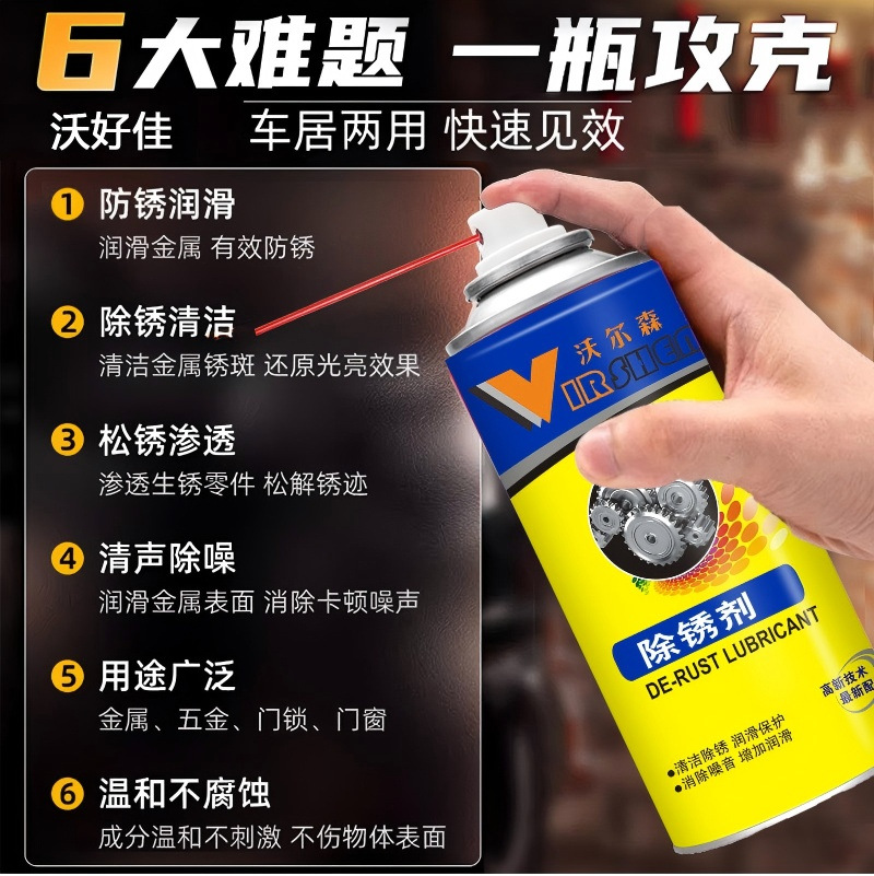 金属强力除锈剂螺丝松动润滑剂螺栓松锈剂车用门锁除锈防锈沃尔森