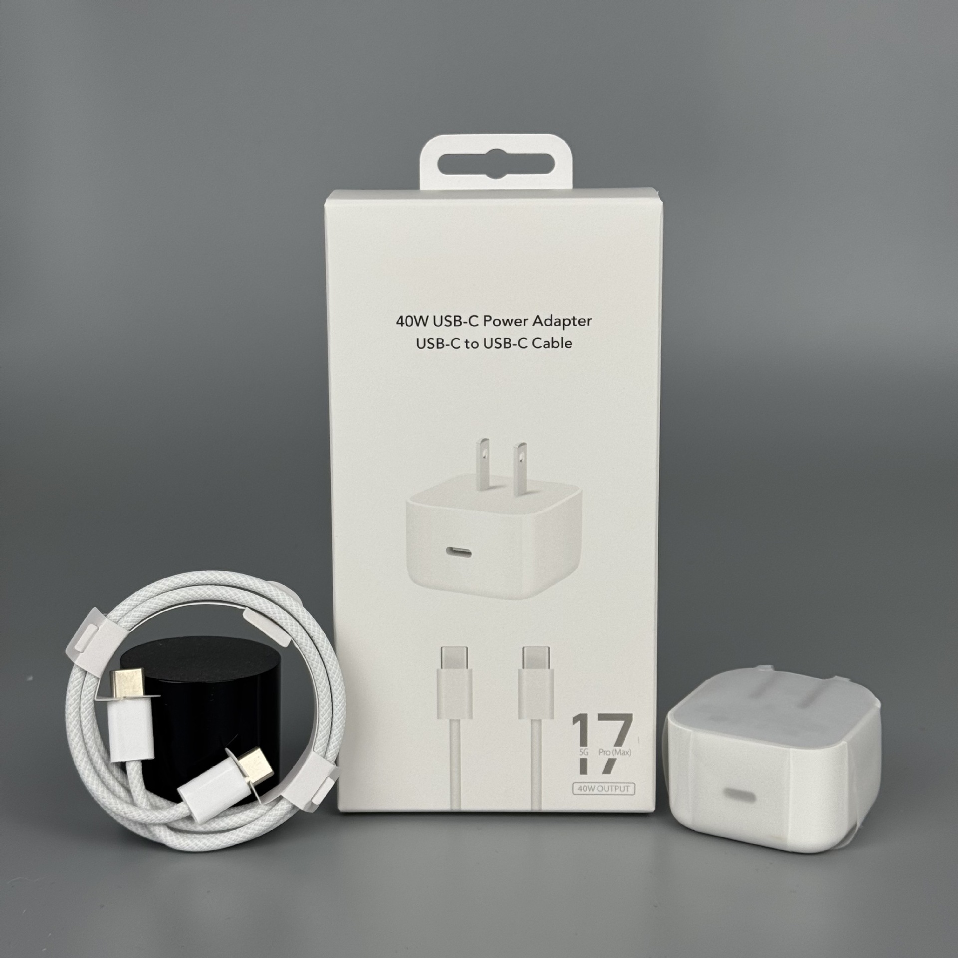 Cargador de 40W estándar europeo para Apple estándar británico PD cabeza de carga de teléfono móvil estándar de carga rápida conjunto original al por mayor image 2