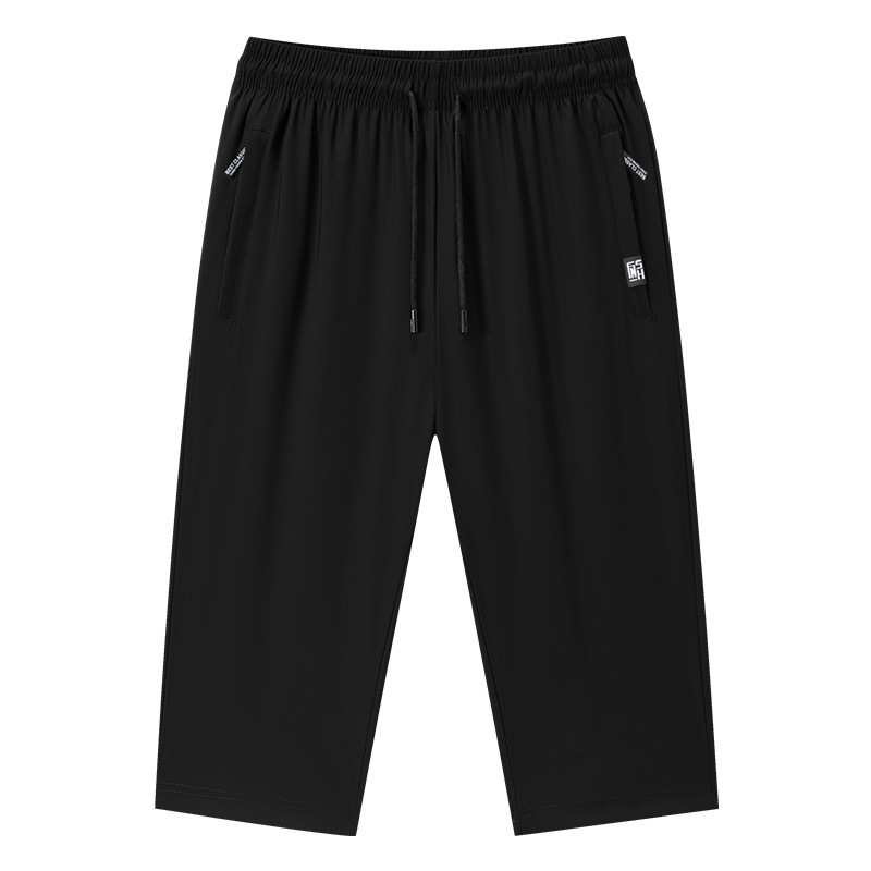 Pantalones casuales de nuevo estilo, pantalones de seda de hielo para hombres, pantalones con aire acondicionado para hombres, deportes transpirables, pantalones cortos de ocio, trajes de alta calidad