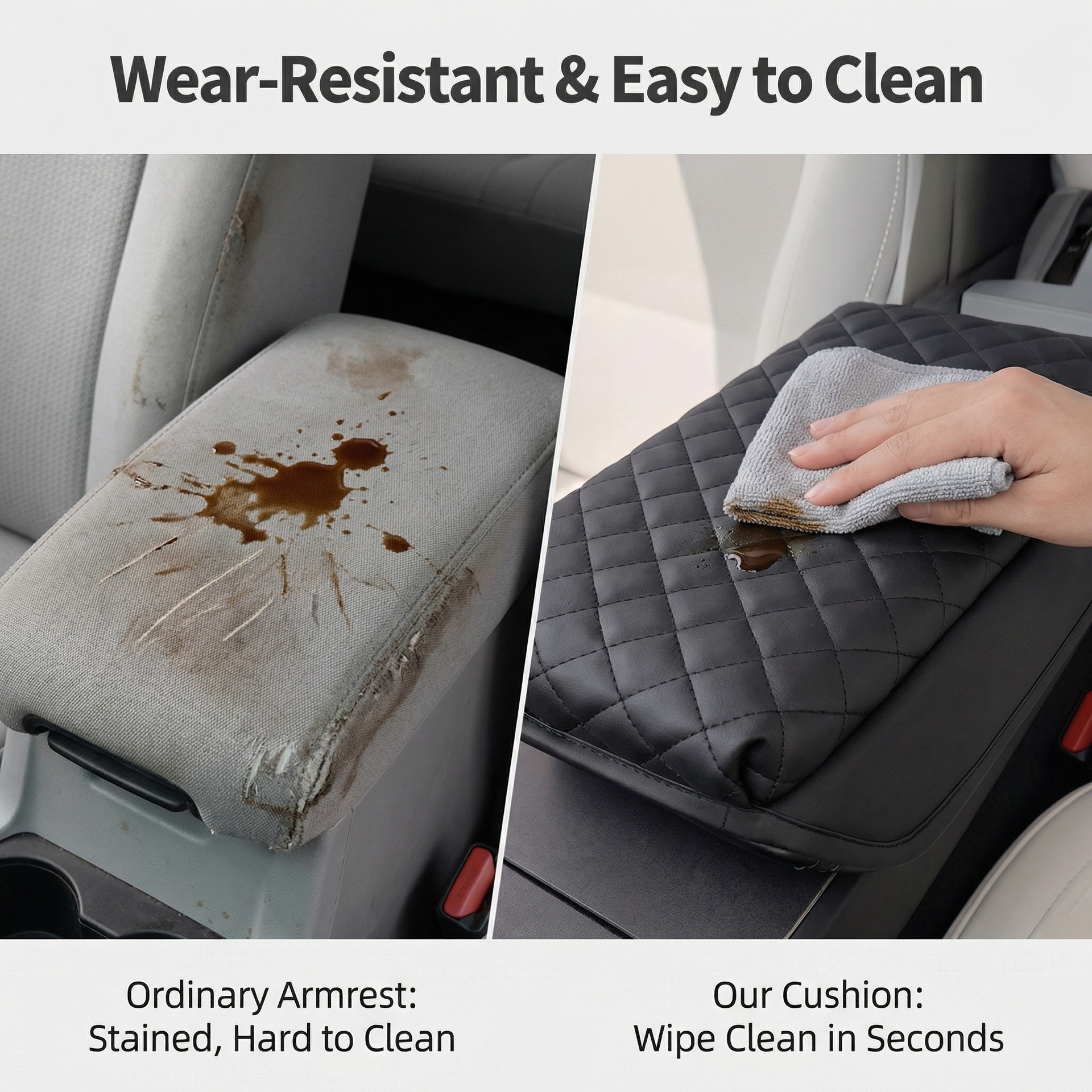 Cross-Border Bestseller Suitable for Tesla Model 3/Y/Yl, Special Center Console Armrest Box Pad, Leather, Thickened and Elevated