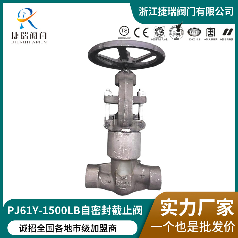 实力厂家直供锻钢PZ61H-1500LB焊接自密封闸阀PJ61H-2500LB截止阀