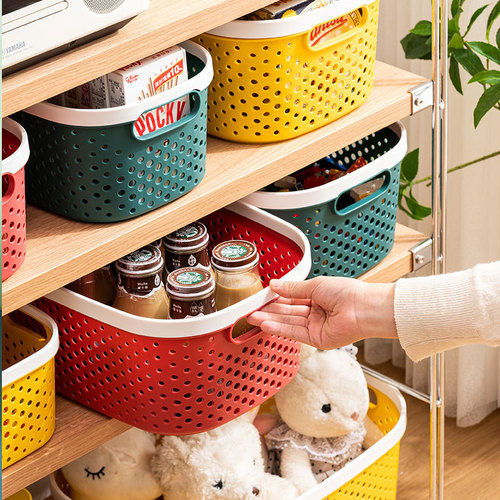 Desktop drawer storage box kitchen miscellaneous storage basket household small storage basket college dorm good stuff plastic basket
