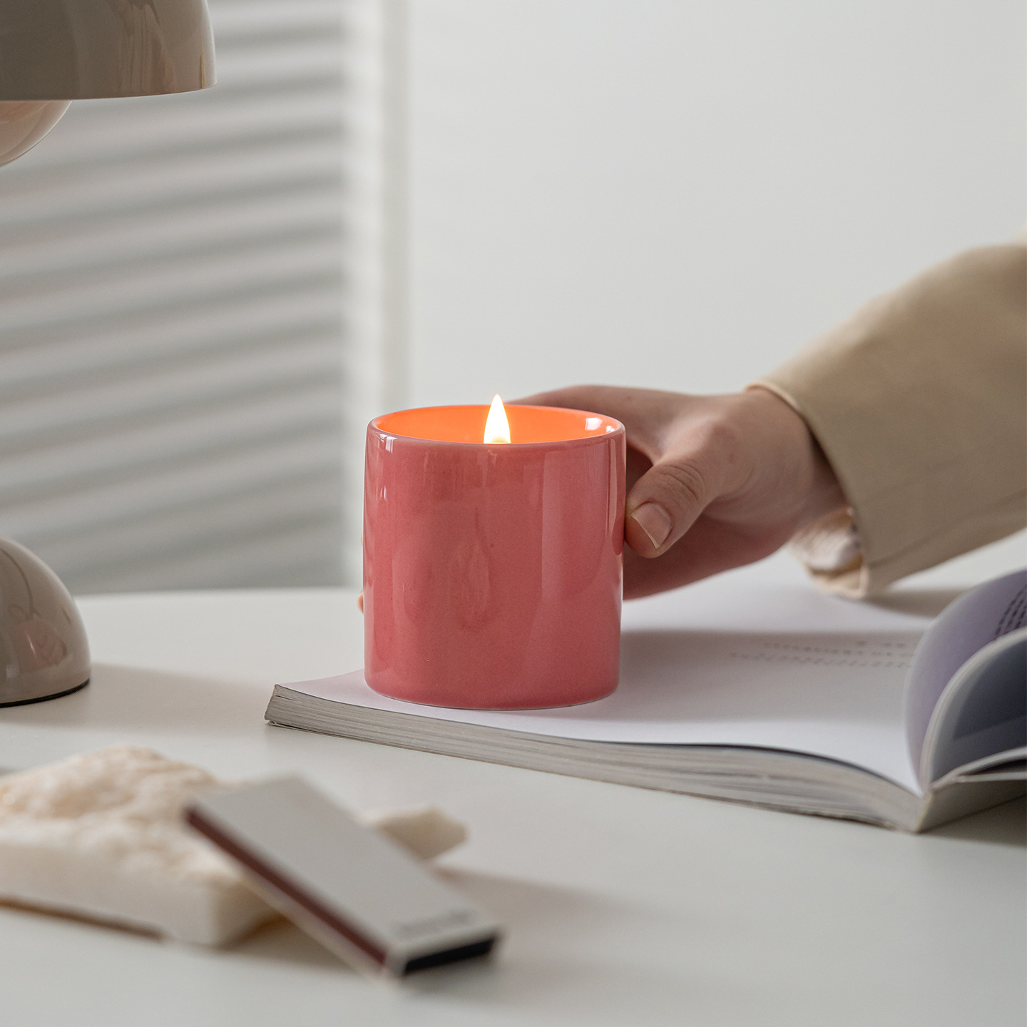 Contenedores de velas mudas transfronterizas Tazas vacías apoyan vasos de velas de cerámica perfumadas con cera DIY fabricantes de latas de velas al por mayor