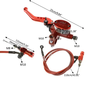 M10x1.25 aluminum motorcycle hydraulic clutch master cylinder rod brake pump suitable for off-road motorcycle ATV
