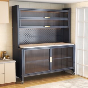 Kitchen Multifunctional Storage Rack Slate Sideboard Household Dustproof Storage Cabinet Multi-Layer Snack Cabinet Floor-Standing Storage Cabinet