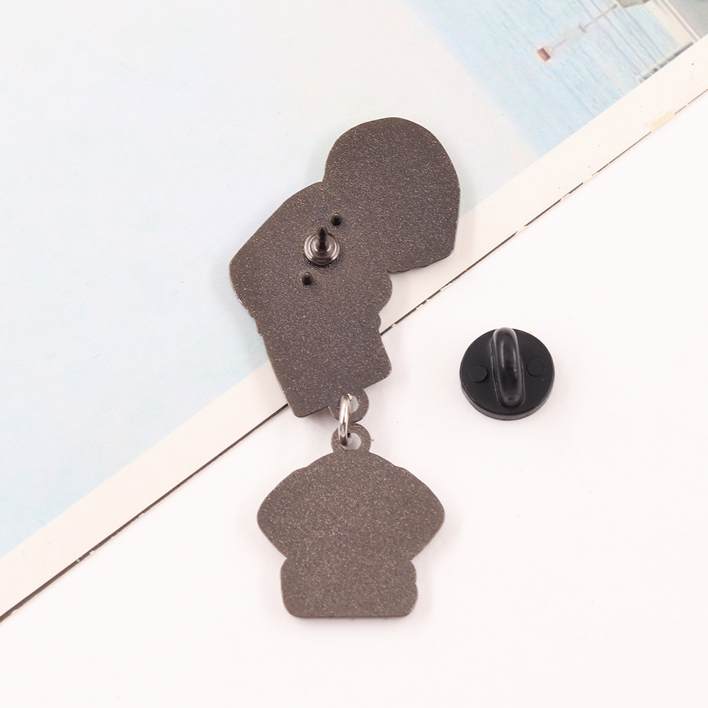 Yorushika Band Logo Badge Funny Simple Drawing Character Badge Cartoon Black and White Brooch Fan Gift