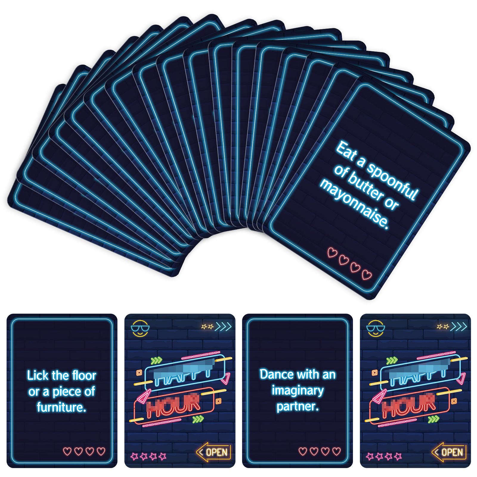 New Cross-border 50-piece Board Card Set, Creative Party Multiplayer Adventure Prank Interactive Game Cards_voghion.com