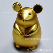 铜师傅客厅桌面金鎏镀铜办公摆件可爱工艺品