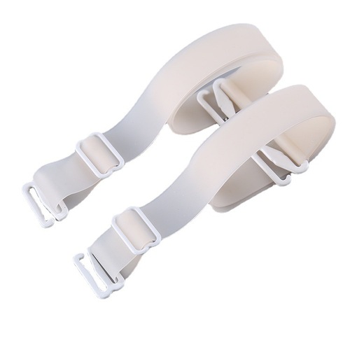 Manufacturer direct supply candy-colored silicone shoulder straps, 1.5 cm wide, non-stick skin bag buckles, underwear shoulder straps wholesale