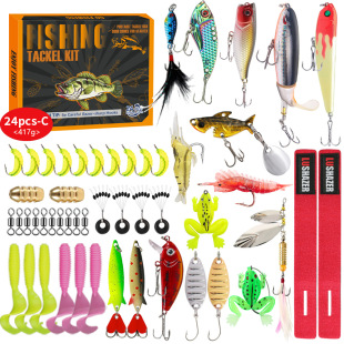 Amazon 24 pcts Blind Box Luya Bait suit Soft Bait vib Mino Sequins Thunderfrog suit Fishing Lover Gift