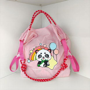 Trendy Canvas Bag with Cartoon Embroidery, Tote Bag for Daily Storage, Foldable Crossbody Bag, Shoulder Bag, Handbag