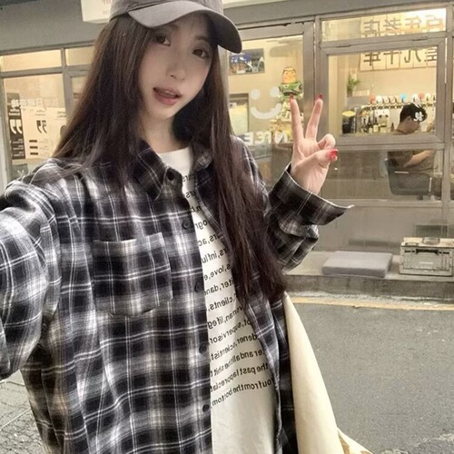 Letter Long Sleeve Shirt Japanese Hong Kong Style Ins Loose Shirt For Men Summer Trendy Versatile Casual Outerwear