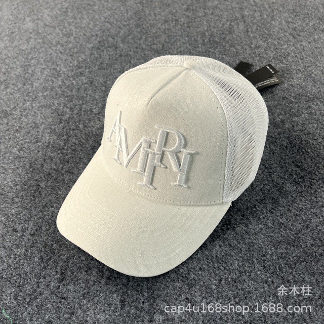 AMIRI estilo de calle para hombres y mujeres con el mismo sombrero de béisbol tendencia de protección solar sombrero de béisbol bordado de verano un cabello