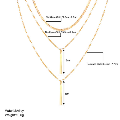 European and American Retro New Light Luxury Niche Set Necklace Simple and Elegant Fashionable Women's Single-Strand Necklace Series