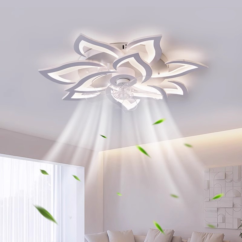 Nuevo ventilador de techo del dormitorio del norte de Europa creativo para el hogar moderno comedor sala de estar 85 - 265v ventilador de luz image 2