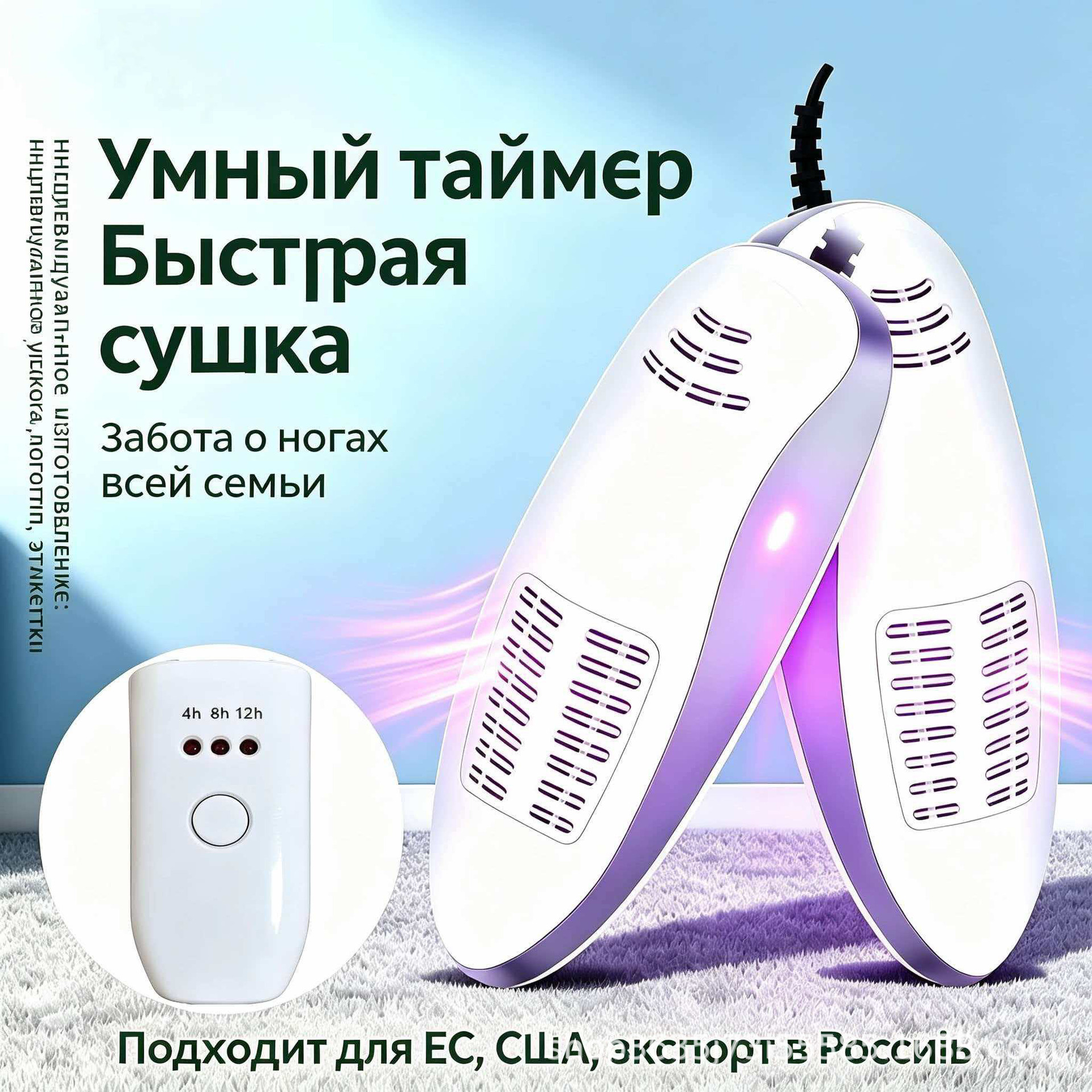 New shoe dryer, sterilizing and deodorizing device, dual-use for wet and dry shoes, fully automatic home shoe dryer