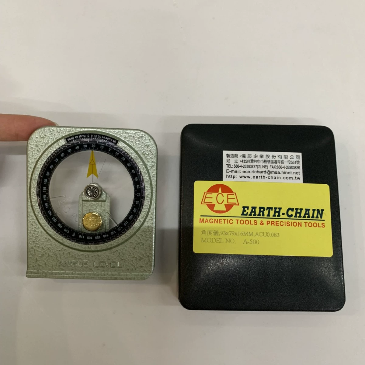 Тайваньские Производители напрямую поставляют универсальную угловую линейку 0-180 горизонтальный угломер Магнитный угломер A- 500