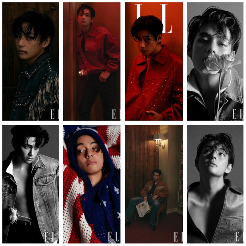 防 弹少年团 V 金泰亨4月刊 画报 不干胶海报 墙贴画  装饰画周边