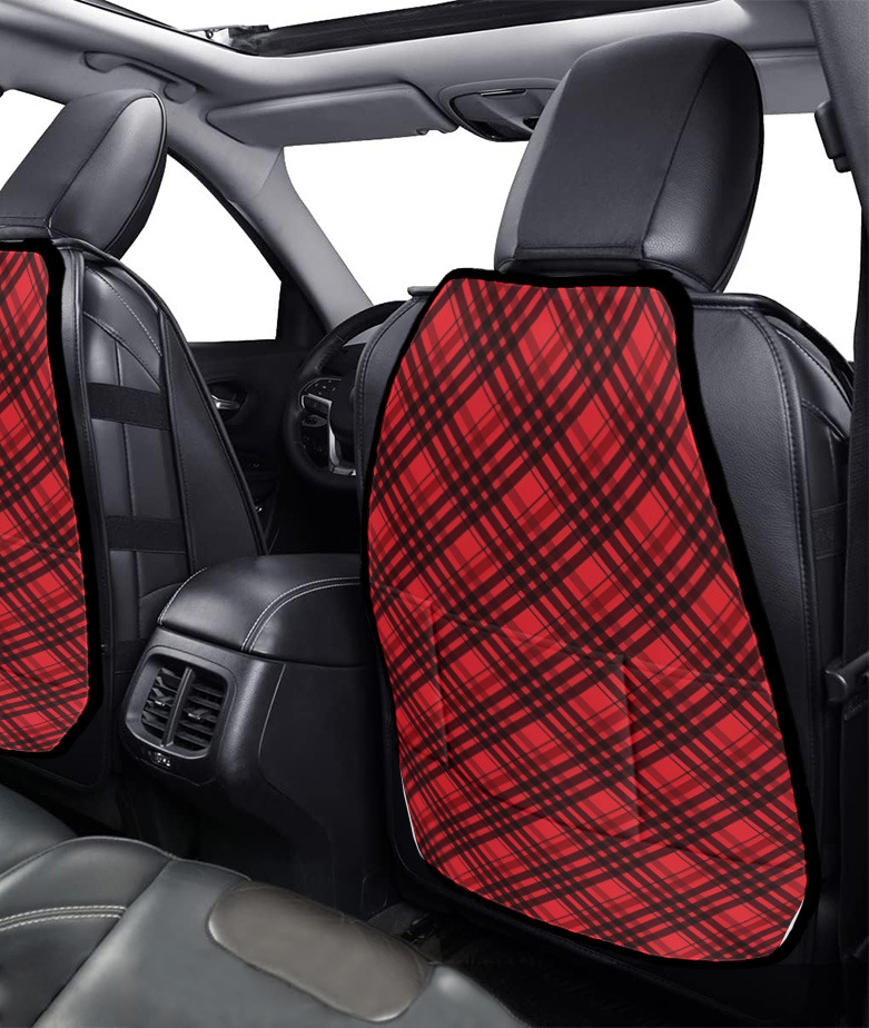 Cross-Border Special Supply of Car Seat Anti-Kick Storage Pads 2 Packs Personalized Graphics and Text Customized Car Seat Back Anti-Kick Pads