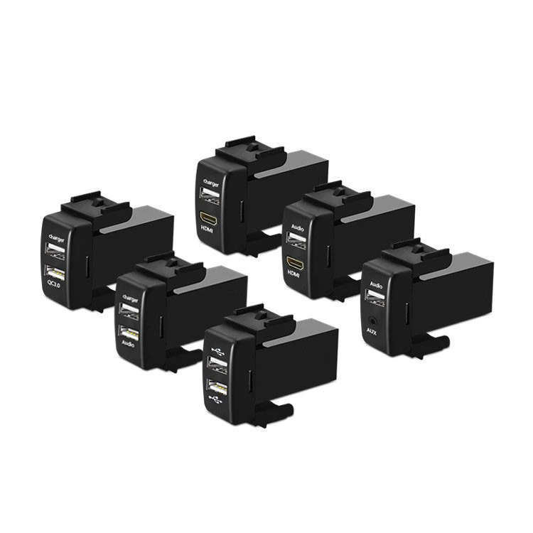 Подходит для старого Nissan двойного USB автомобильного зарядного устройства QC3.0 быстрая зарядка USB диск AUX разъем HDMI вход автомобильное зарядное