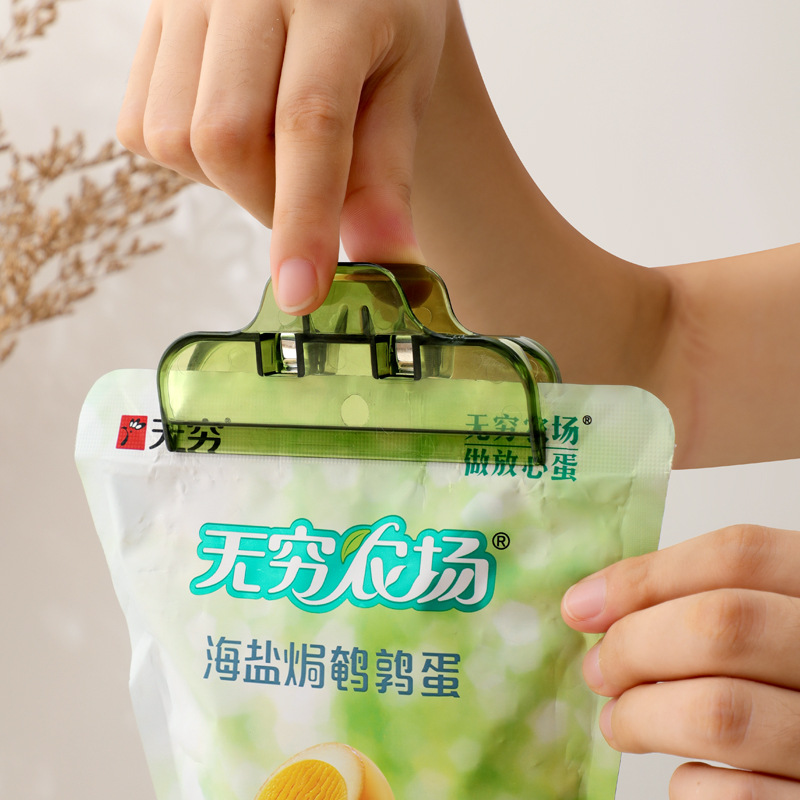 Luz de lujo fuerte alimentos para el hogar alimentos sellado clip bolsa de plástico clip de sellado leche en polvo té merienda bolsa clip de sellado
