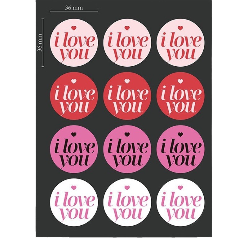 Te amo serie floral autoadhesiva flor diario flor tienda de material de la tarjeta al por mayor ramo terminado pegatinas decorativas