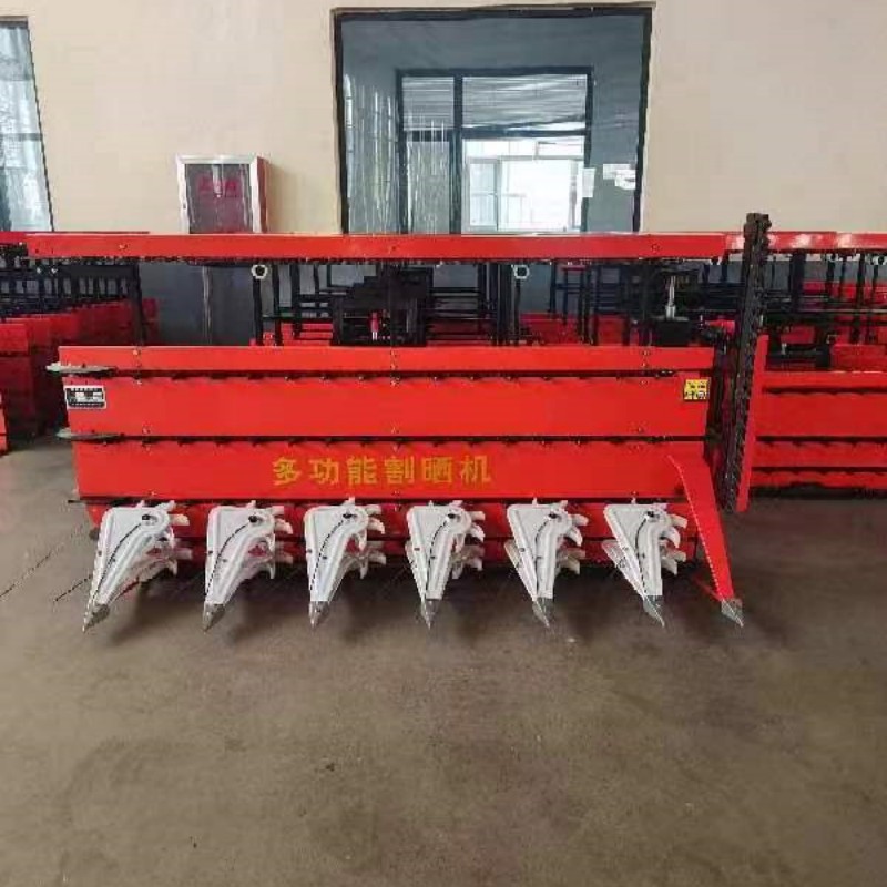 厂家热销油菜收割机 四轮车前置割晒机 农用玉米秸秆放片机
