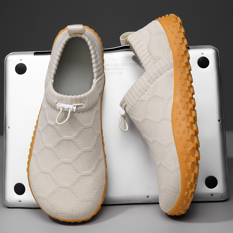 Couple's Outdoor Hiking Shoes, Slip-On Fly-Knit Breathable Soft-Soled Shoes, Wide-Toe Large-Size Sports Fitness Shoes for Men Couple's Outdoor Hiking Shoes, Slip-On Fly-Knit Breathable Soft-Soled Shoes, Wide-Toe Large-Size Sports Fitness Shoes for Men