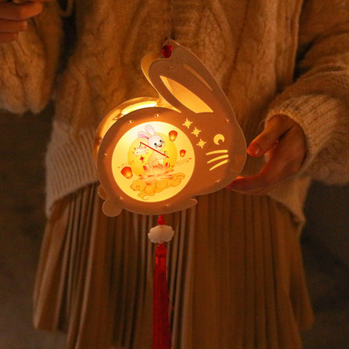 Rabbit Lantern DIY for Lantern Festival - Kindergarten and Primary School Handmade Traditional Style Children's Portable Lantern - Wholesale Lantern Materials