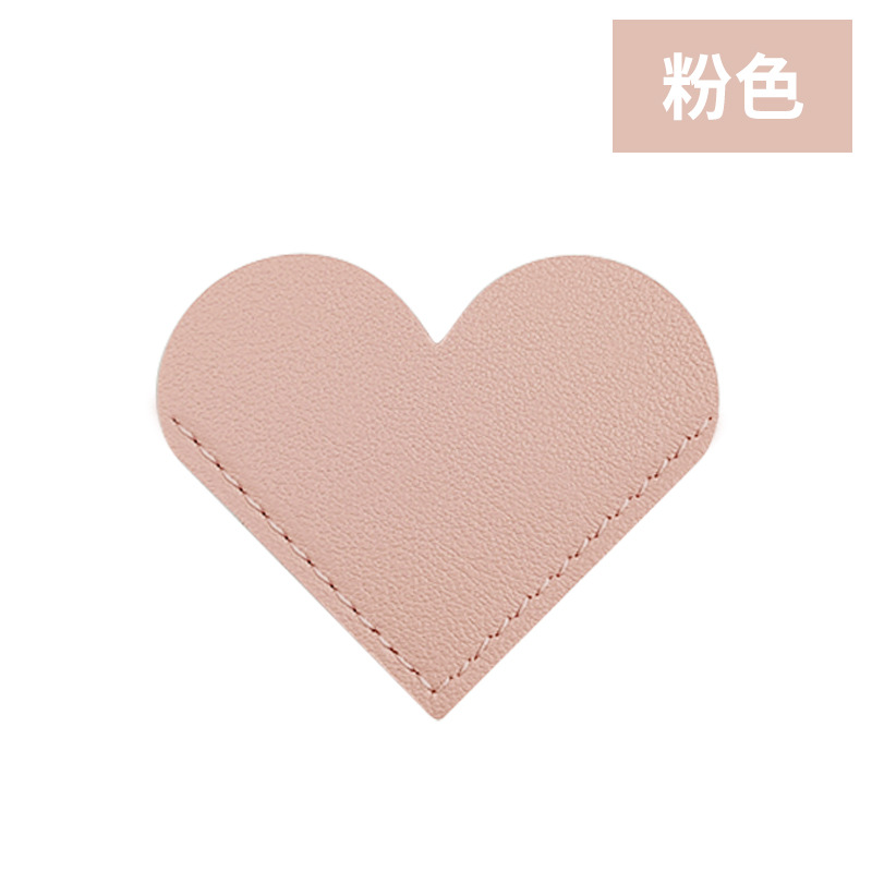 Cross-border en stock personalizable LOGO de cuero en forma de corazón marcador pegatinas amor marcador de cuero pu marcador pequeño lote al por mayor