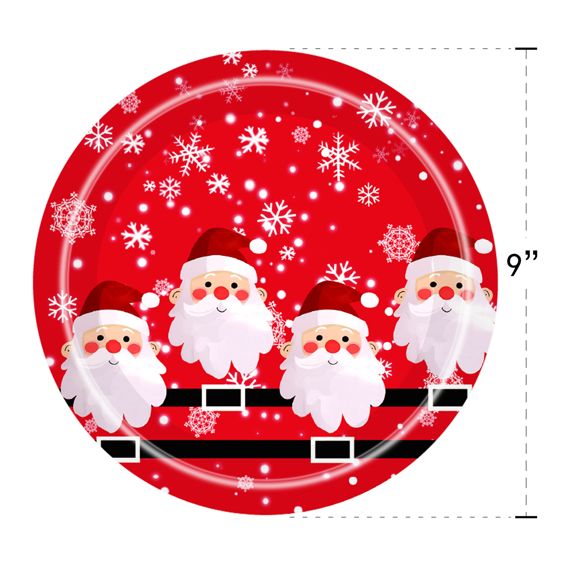 Navidad transfronteriza Santa Claus copo de nieve impresión de dibujos animados juego de vajilla taza de papel toalla de papel papel desechable