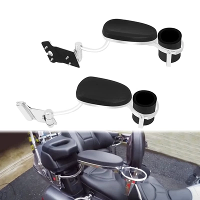 Suitable for Honda Goldwing GL1800 Motorcycle Adjustable Rear Passenger Armrest with Water Cup Holder 01-17 (Motorcycle trunk)