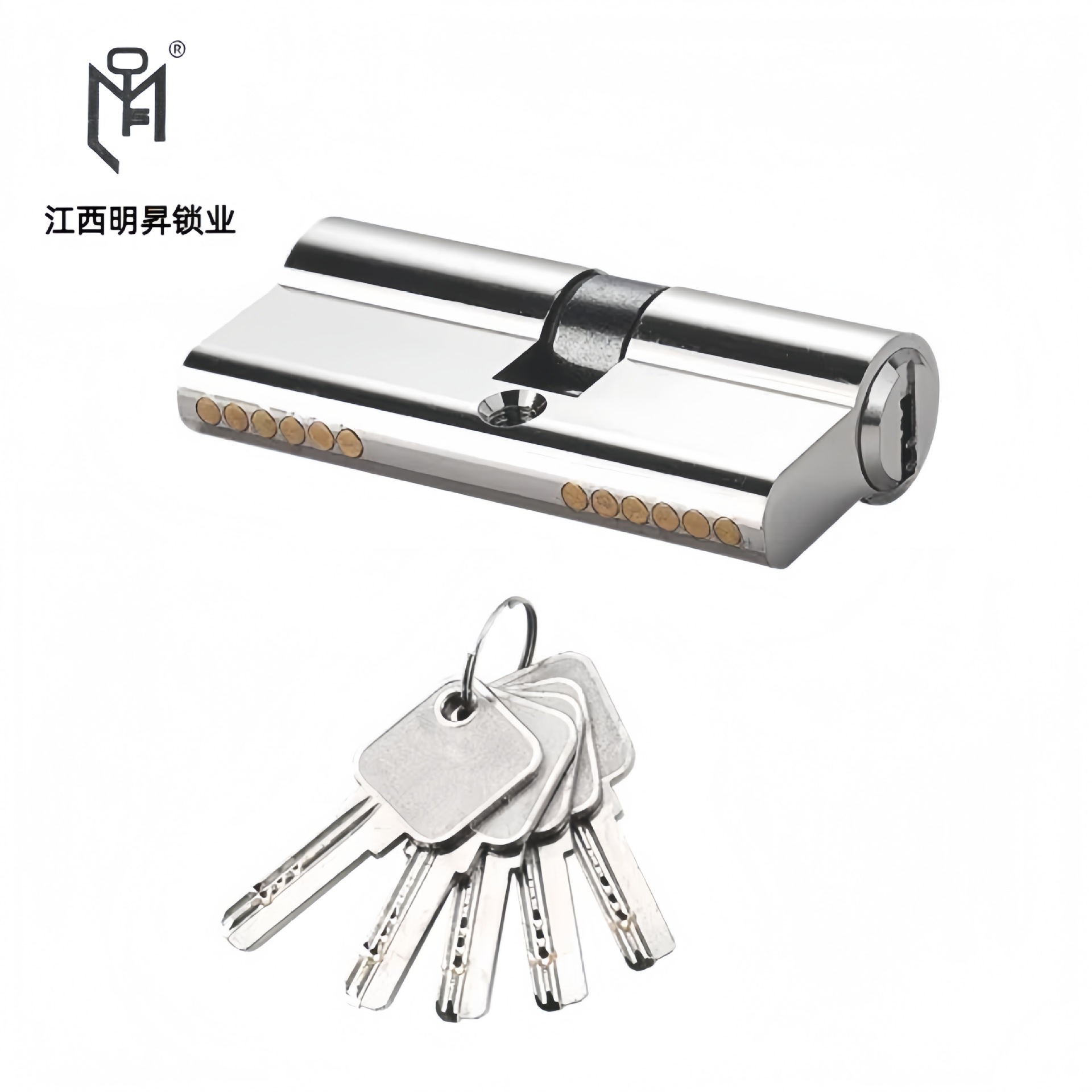 MSHENGSY厂家批发 全铜双开电脑锁芯5铜钥匙室内木门大葫芦通用锁