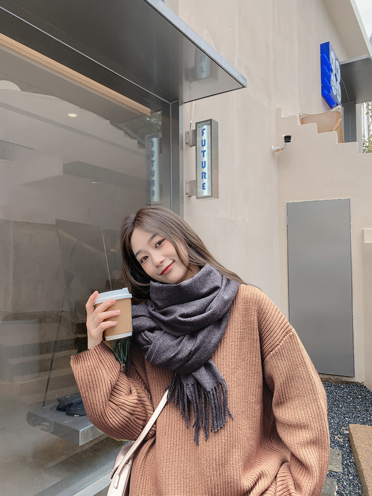 캐시미어 260g-다크 대마 그레이