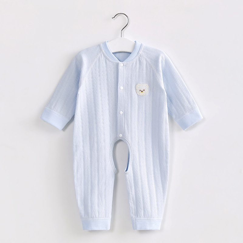 Mono para bebé para primavera, otoño e invierno, estilo fino con entrepierna abierta, unisex, pelele para niños pequeños, ropa para recién nacidos.