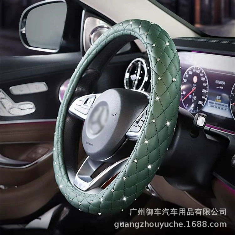 Pink universal steering wheel, green handle, Amazon