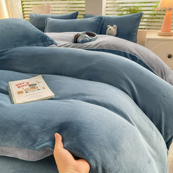 Urban blue gray [double thickened and plump with plush]
