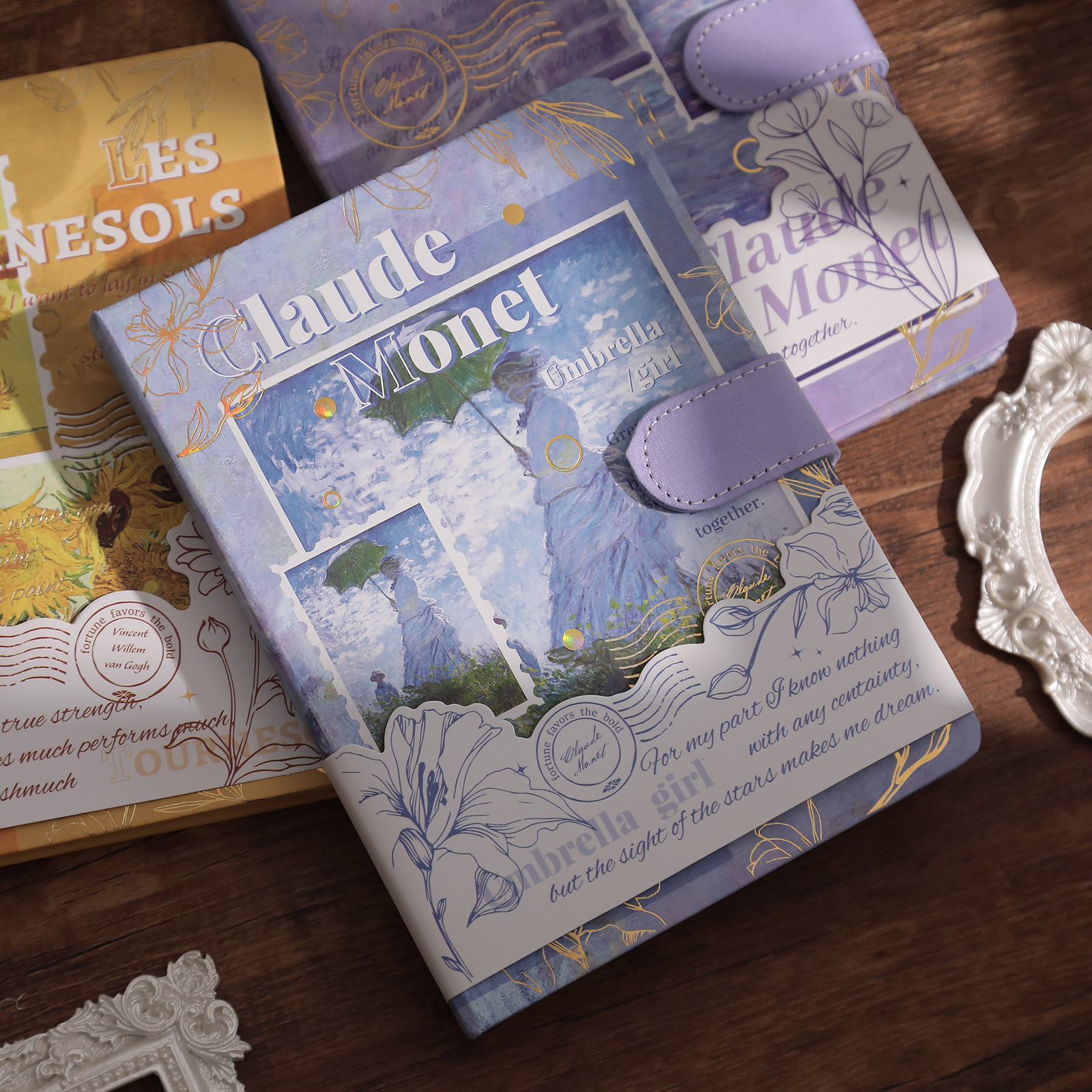 文芸手描き油絵ノートビジネス礼箱セットレトロPU磁気ボタン本手帳中学生お土産