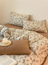 田园小碎花纯棉全棉被套床上四件套单件学生宿舍床单双人被罩1.8m