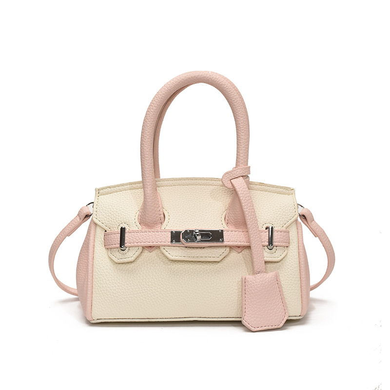 Bolso portátil de platino con textura de moda transfronteriza, bolso de hombro simple y versátil de lujo ligero, bolso de nicho de temperamento de gran capacidad