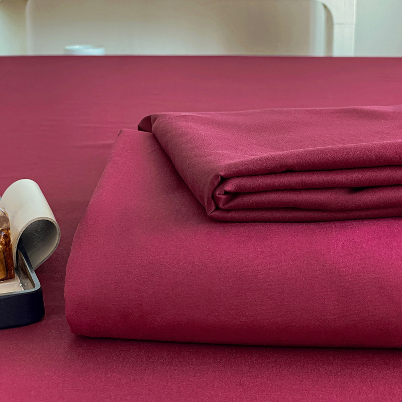 インス風ベッドシーツ単品夏無地学生寮ダブル2025新作ベッドシーツウォッシュドコットン3点セット3|undefined