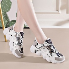 春夏新款2025老爹鞋女鞋透气百搭休闲鞋厚底运动鞋厂家批发