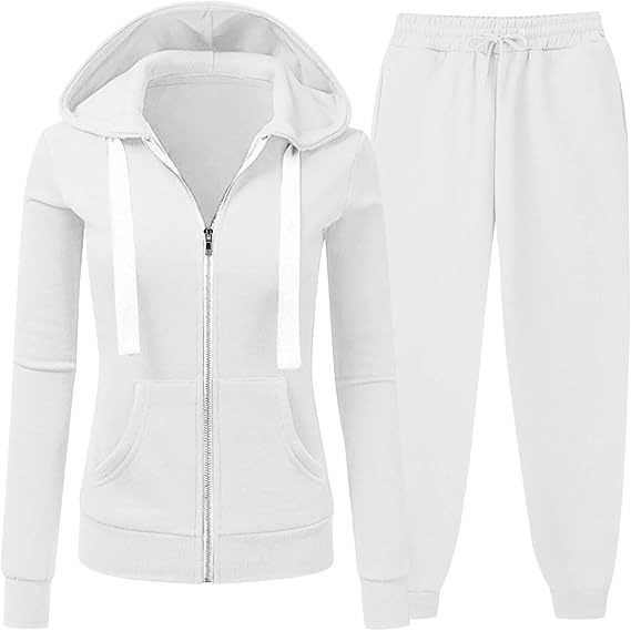 Women's Clothing Women's Solid Color Hoodie & Jogger Set – Casual Knit Sweatsuit (S-XXL, 10 Colors)​_voghion.com