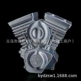 跨境机械朋克 V2 发动机笔筒 工业风办公桌面收纳架