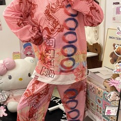 面白い100万ドルのパジャマセットCOS半袖ネグリジェカップル長袖ズボン学生親友コスプレ