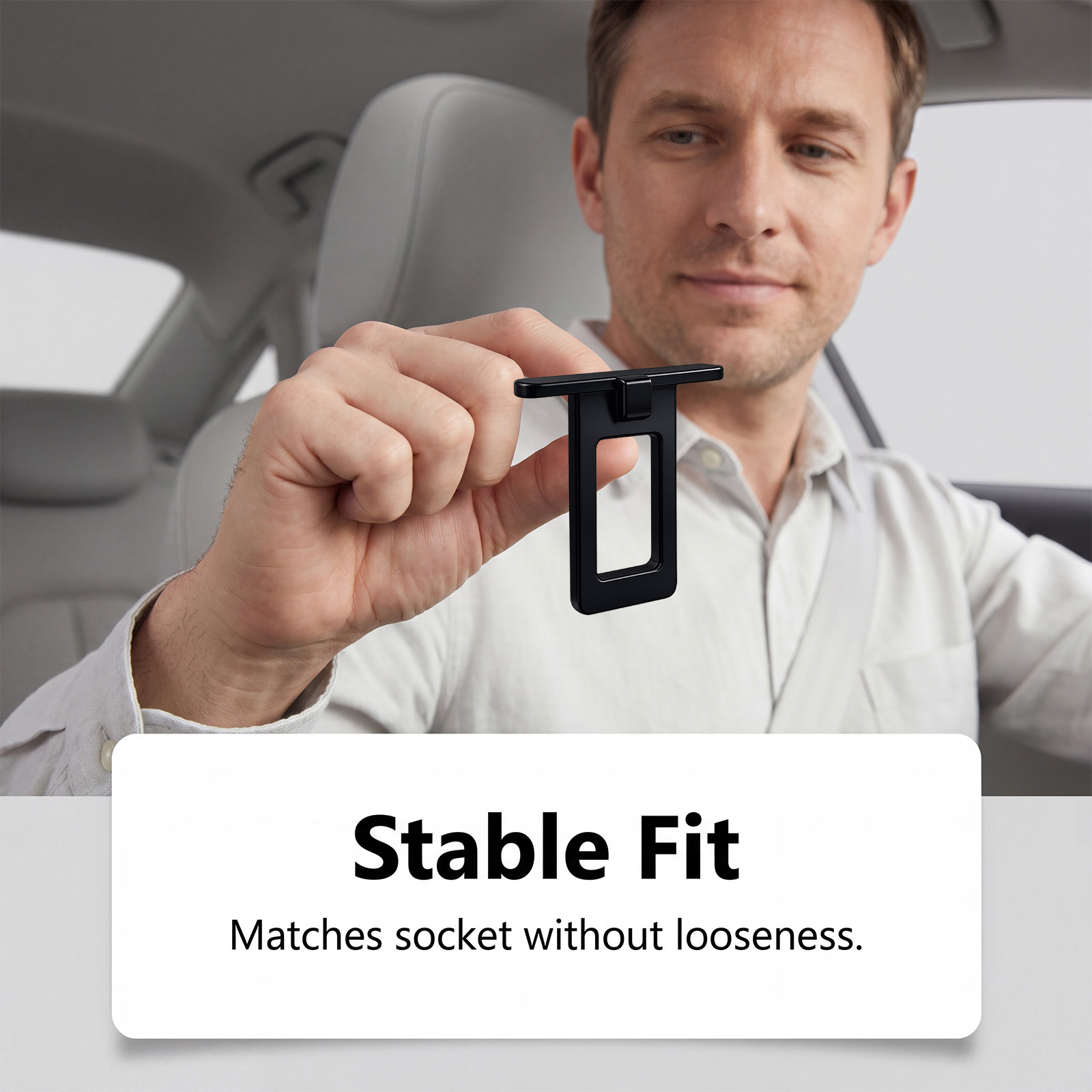 Car seat belt insert, no modification required, universal design for easy installation and use, suitable for various car models, a must-have for safe driving
