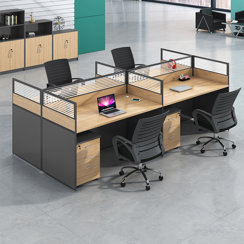 Staff Desk and Chair Combination Simple Modern Four or Six Person Screen Desk Office Computer Desk Staff Station