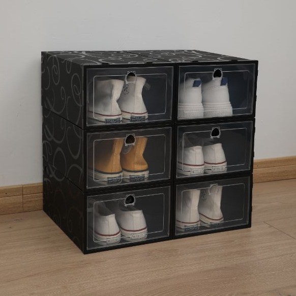 여성 올 블랙 플라워 만화 [1개]