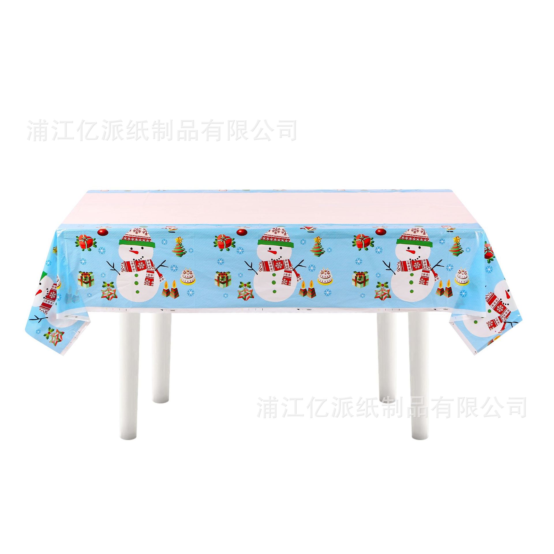 Tema de Navidad Muñeco de nieve azul pingüino juego de vajilla desechable bandeja de papel vaso de papel toalla de papel suministros de decoración de fiesta